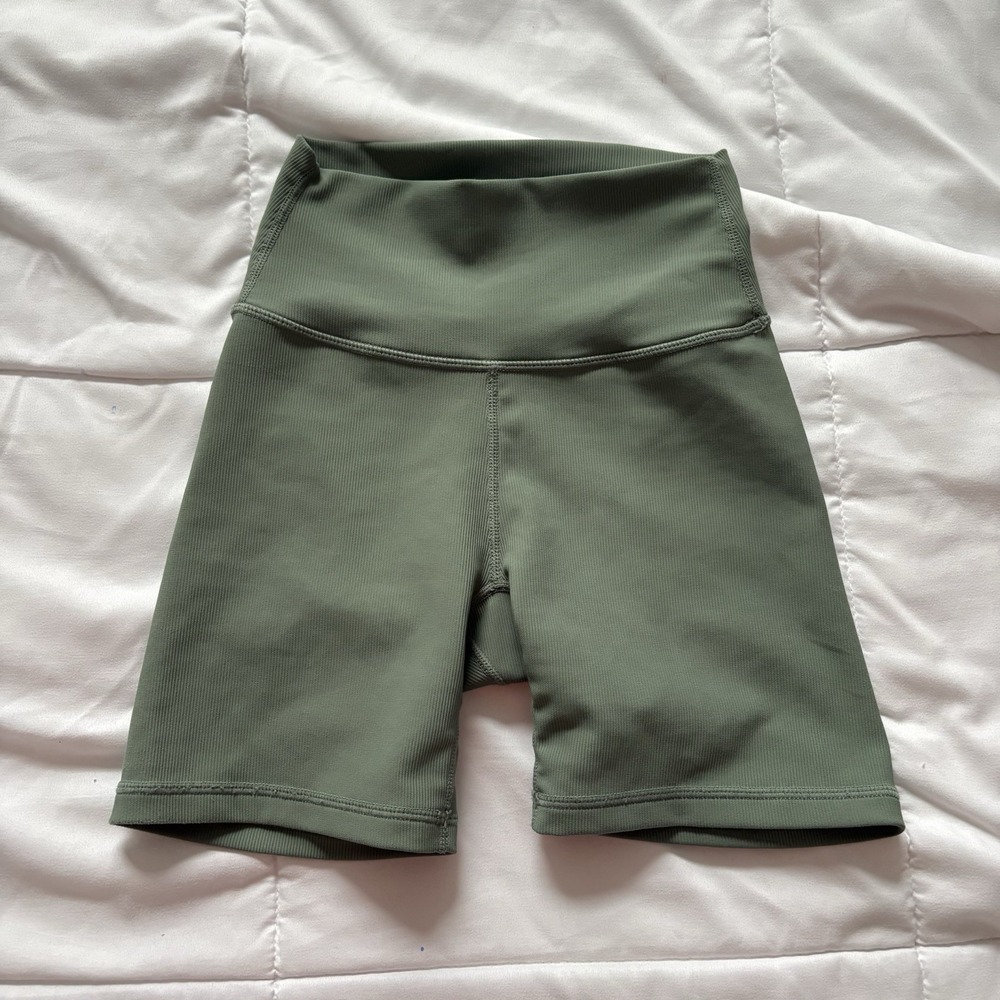 Wilo the Label Bike Shorts Spandex Womens Xs Green Yoga‎ Activewear Gym Running